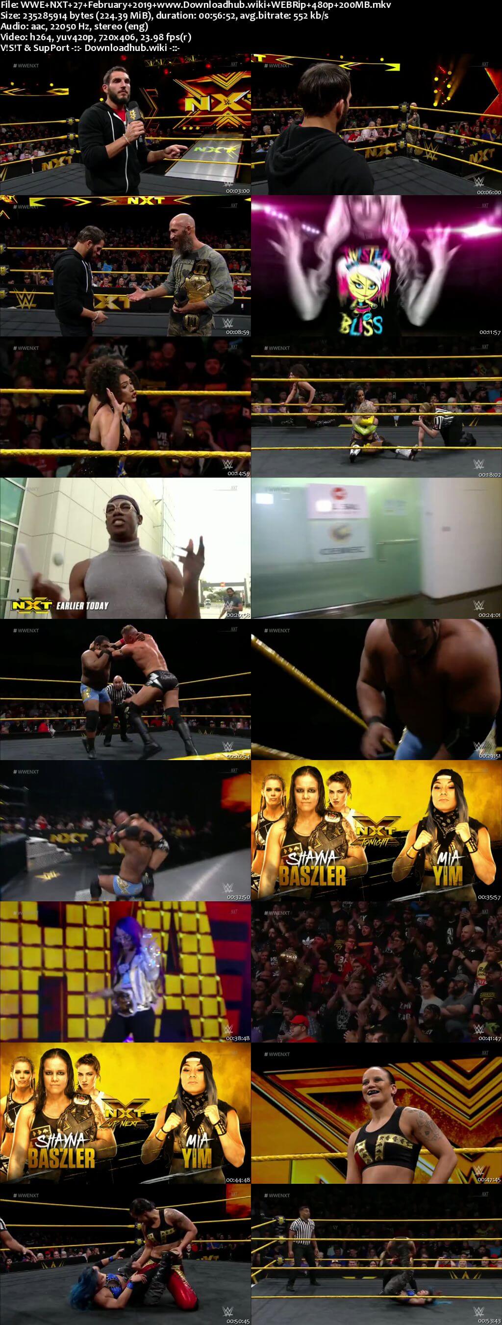 WWE NXT 27th February 2019 200MB HDTV 480p