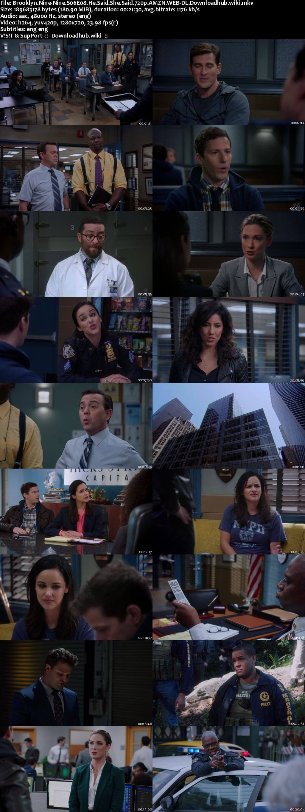 Brooklyn Nine-Nine S06E08 180MB WEB-DL 720p ESubs