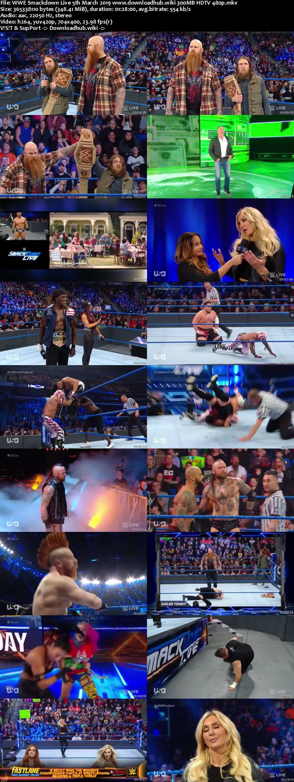 WWE Smackdown Live 5th March 2019 300MB HDTV 480p