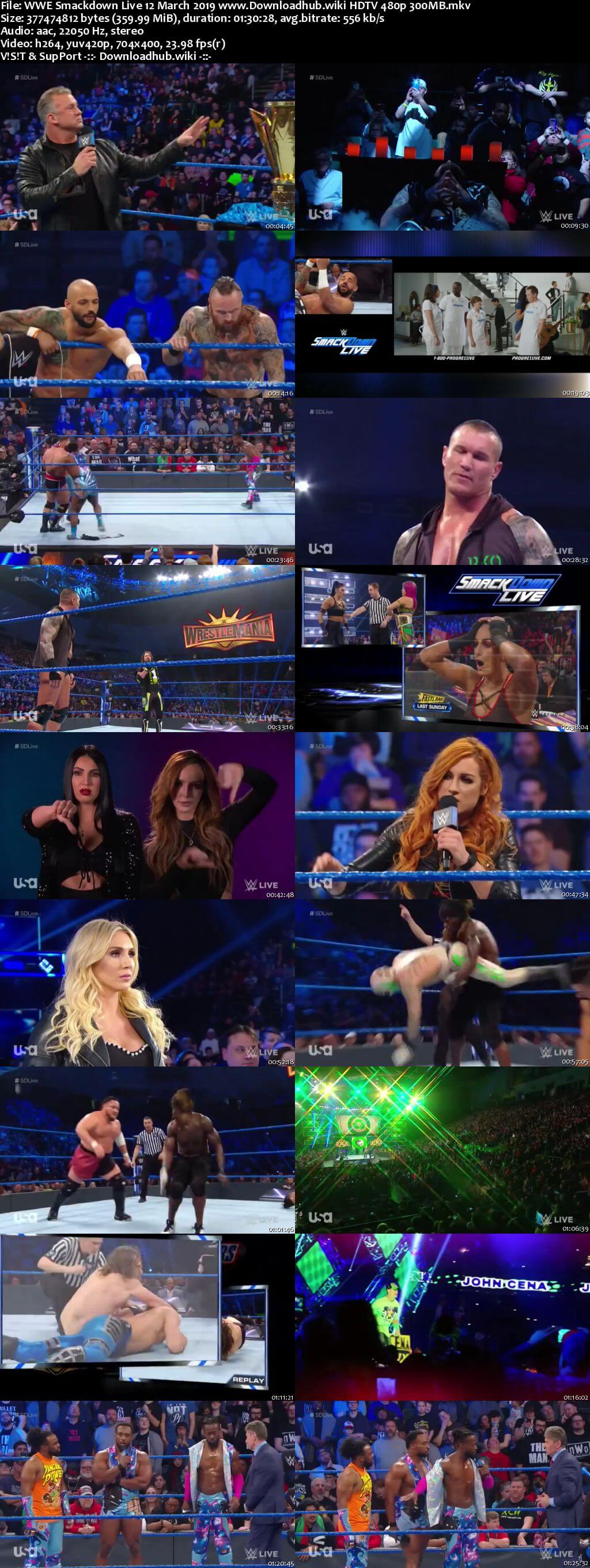 WWE Smackdown Live 12th March 2019 300MB HDTV 480p