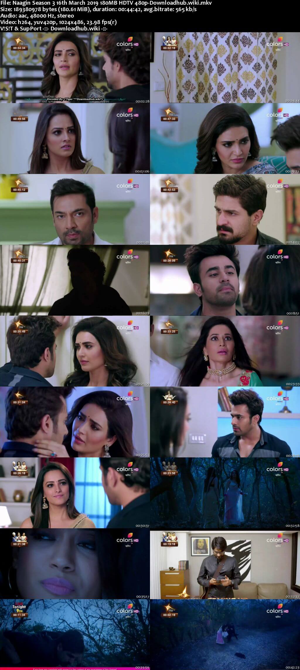 Naagin Season 3 16 March 2019 Episode 80 HDTV 480p