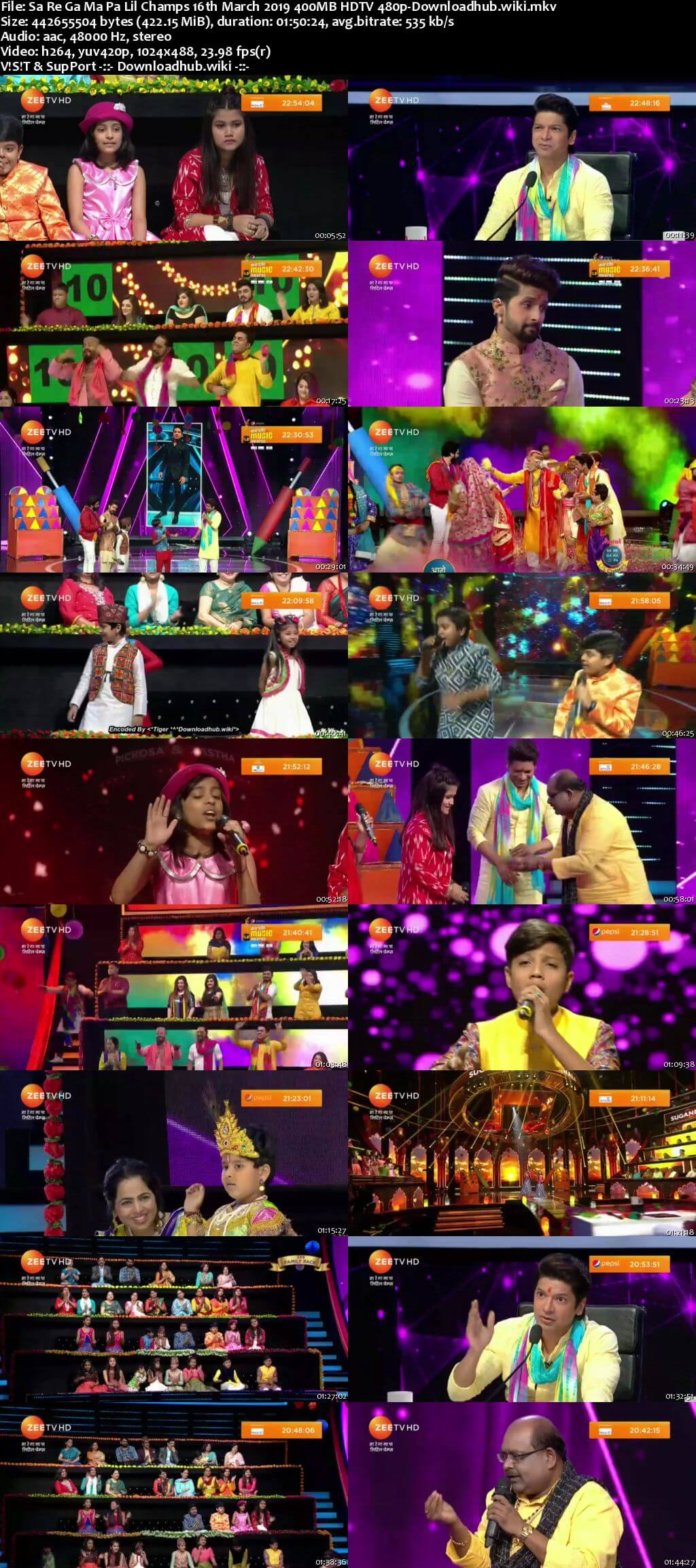 Sa Re Ga Ma Pa Lil Champs 16 March 2019 Episode 11 HDTV 480p