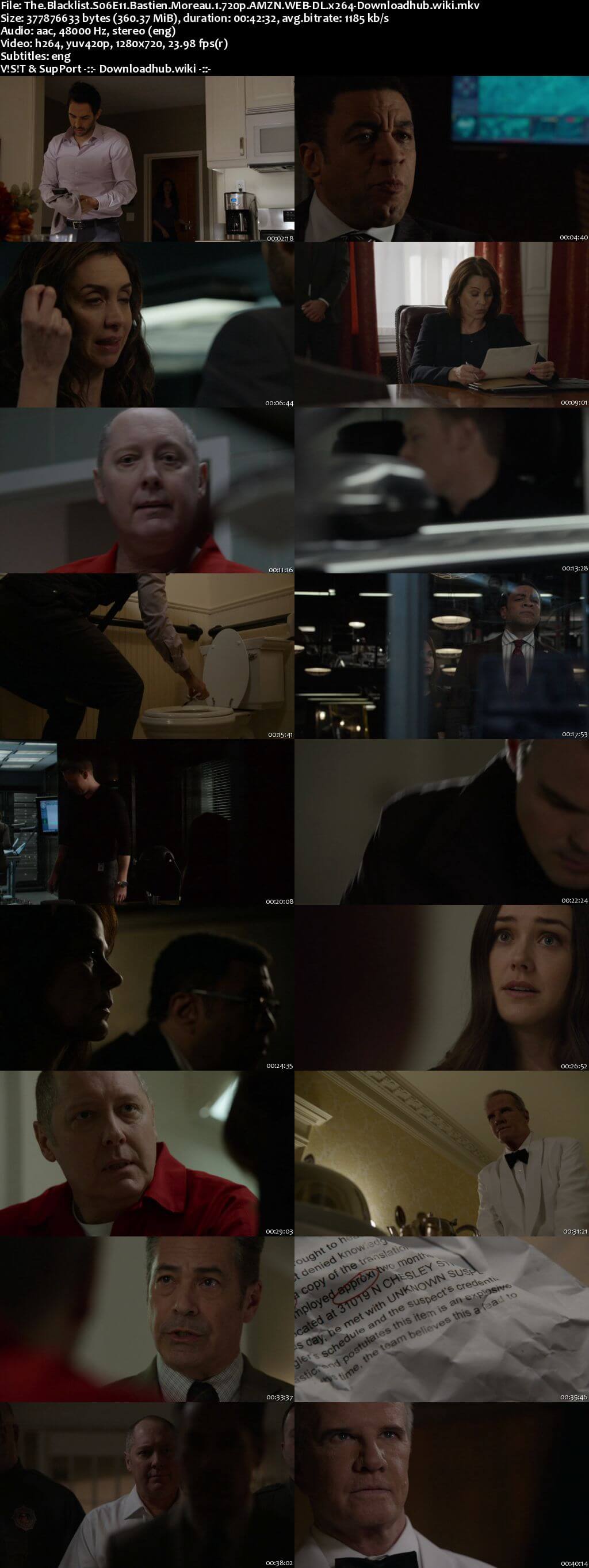 The Blacklist S06E11 350MB AMZN WEB-DL 720p ESubs