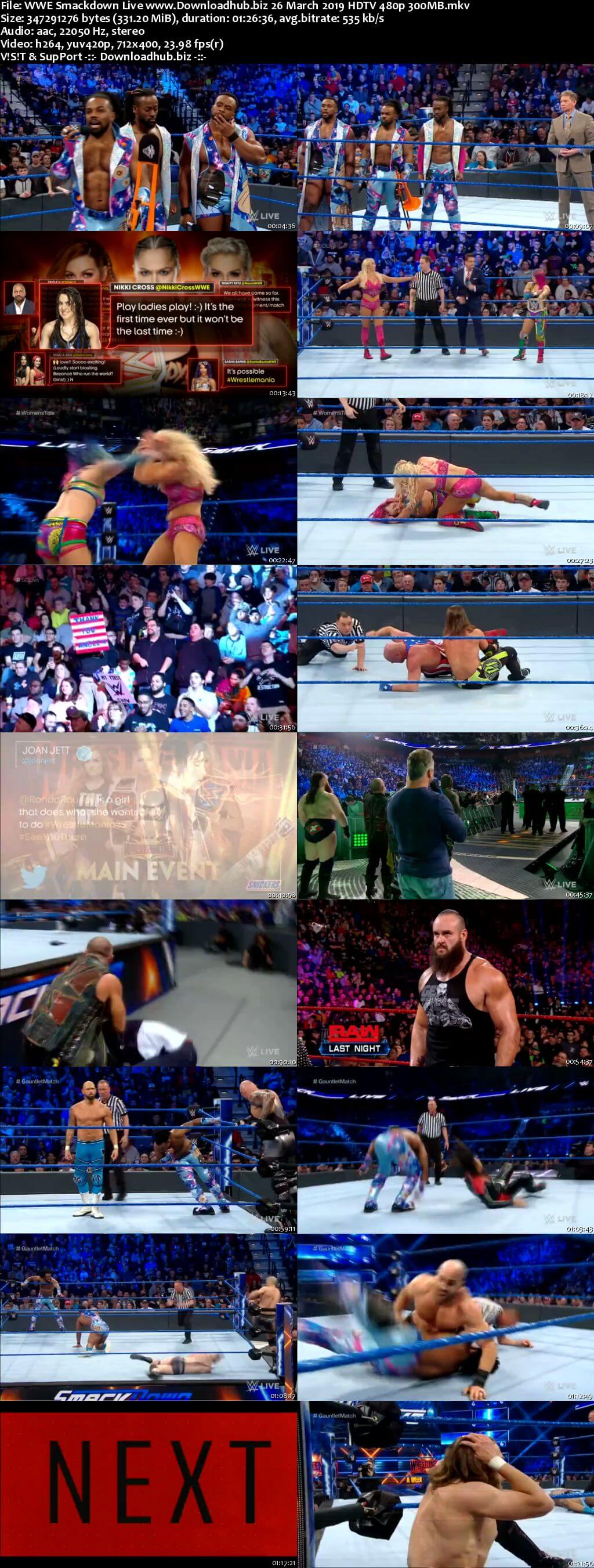 WWE Smackdown Live 26th March 2019 300MB HDTV 480p