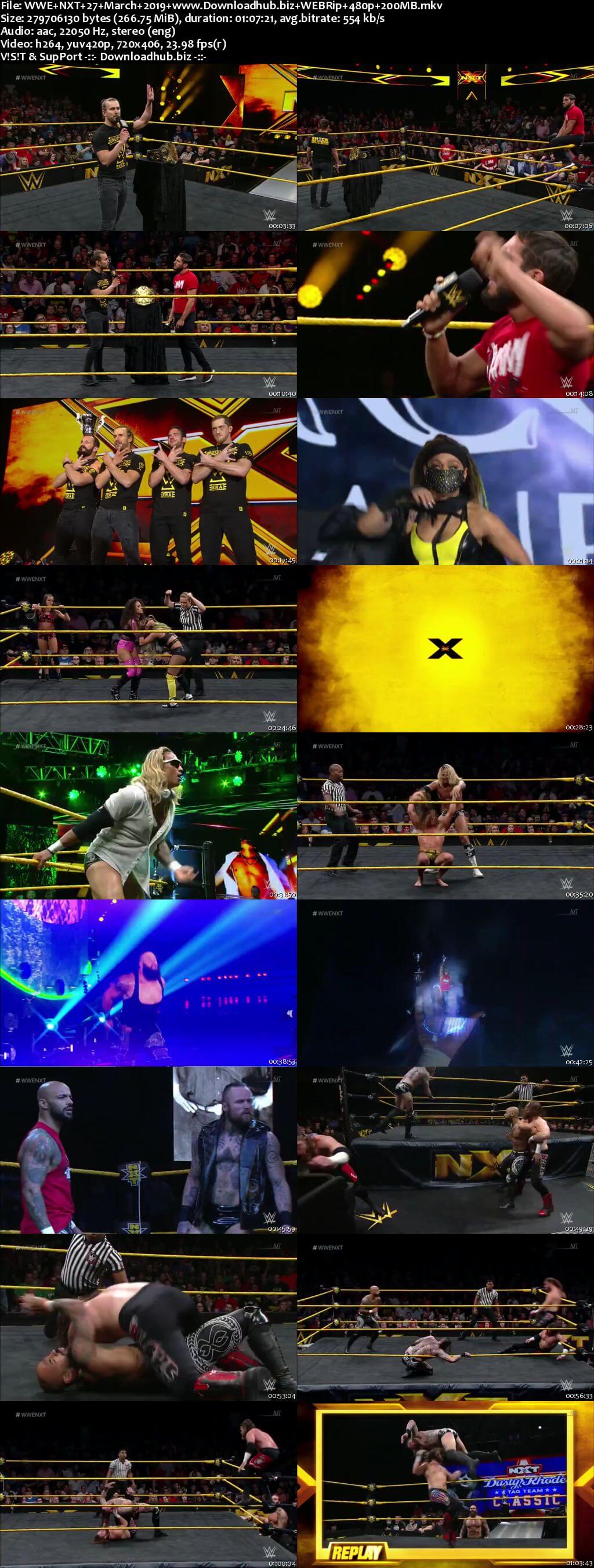 WWE NXT 27th March 2019 200MB HDTV 480p