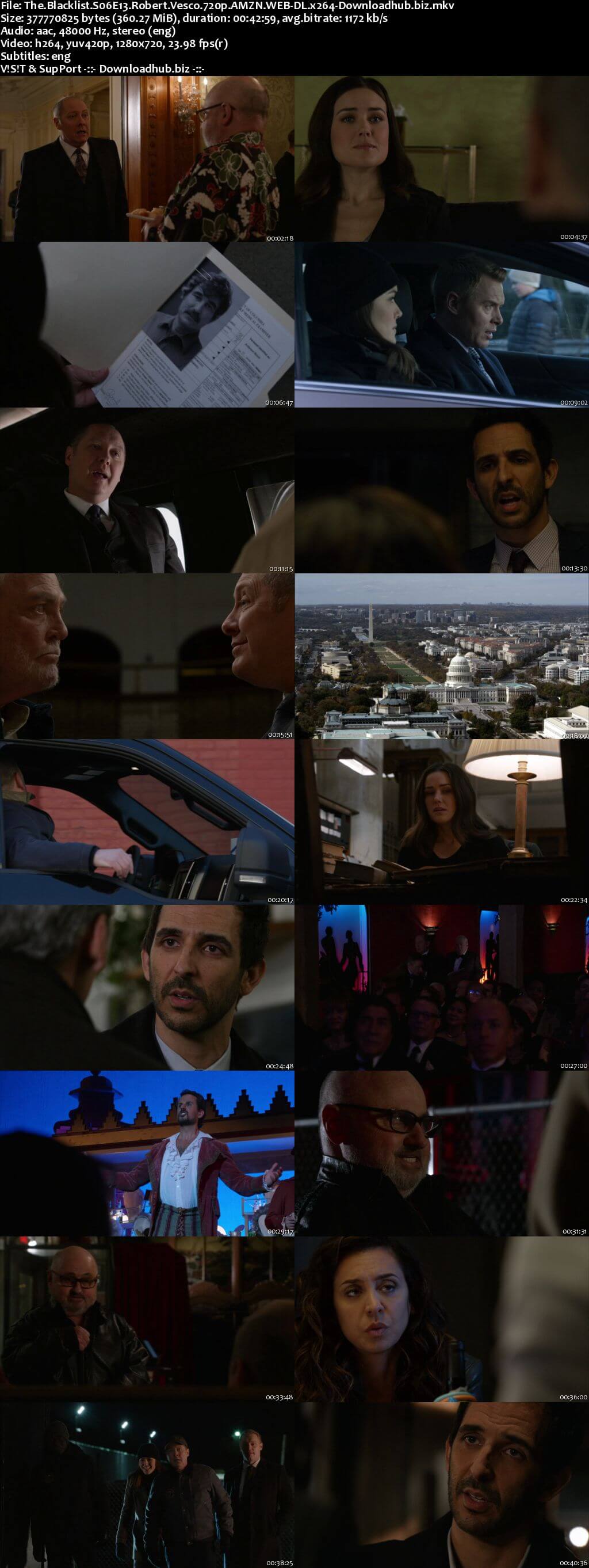 The Blacklist S06E13 350MB AMZN WEB-DL 720p ESubs