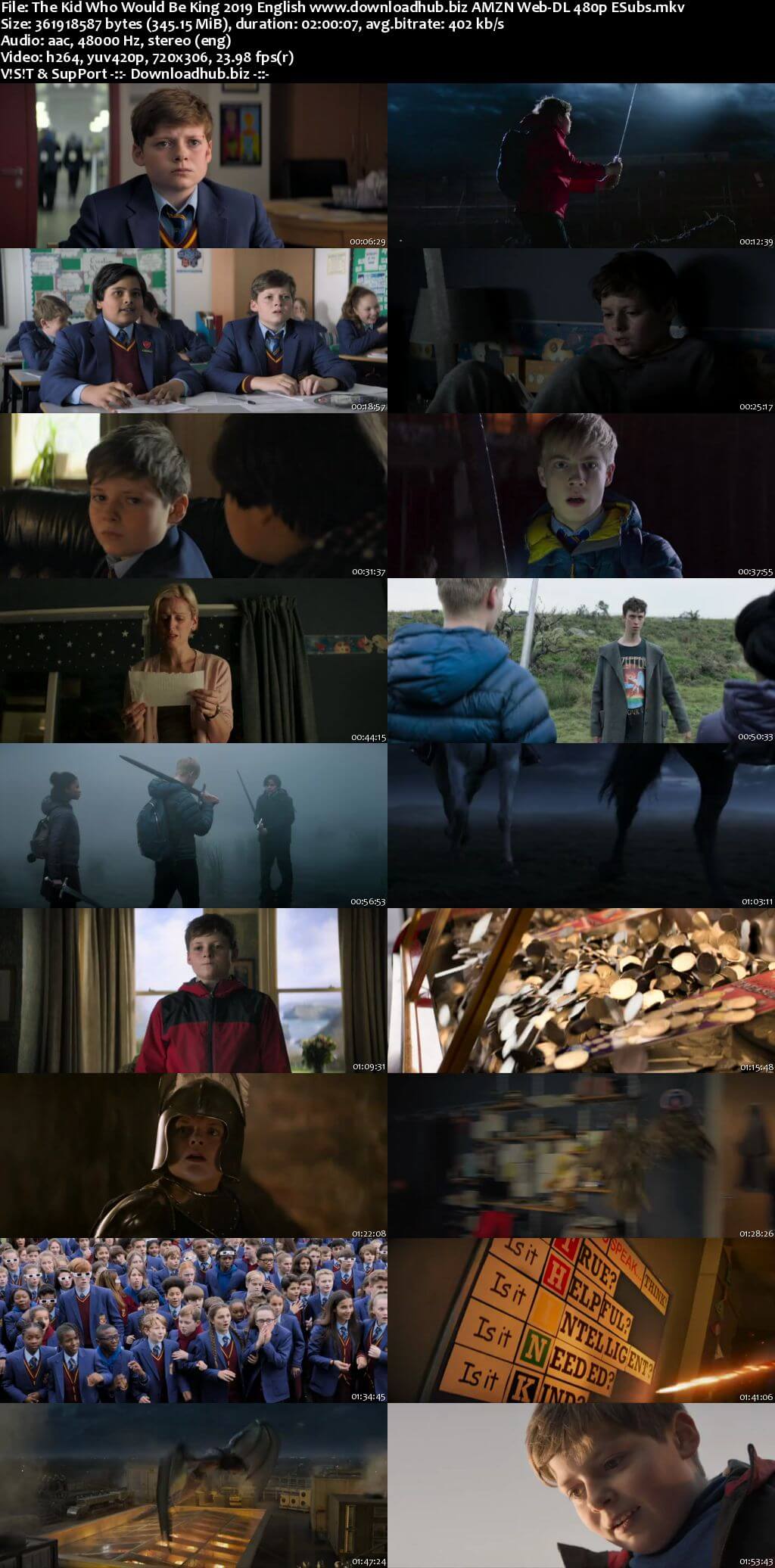 The Kid Who Would Be King 2019 English 350MB AMZN Web-DL 480p ESubs