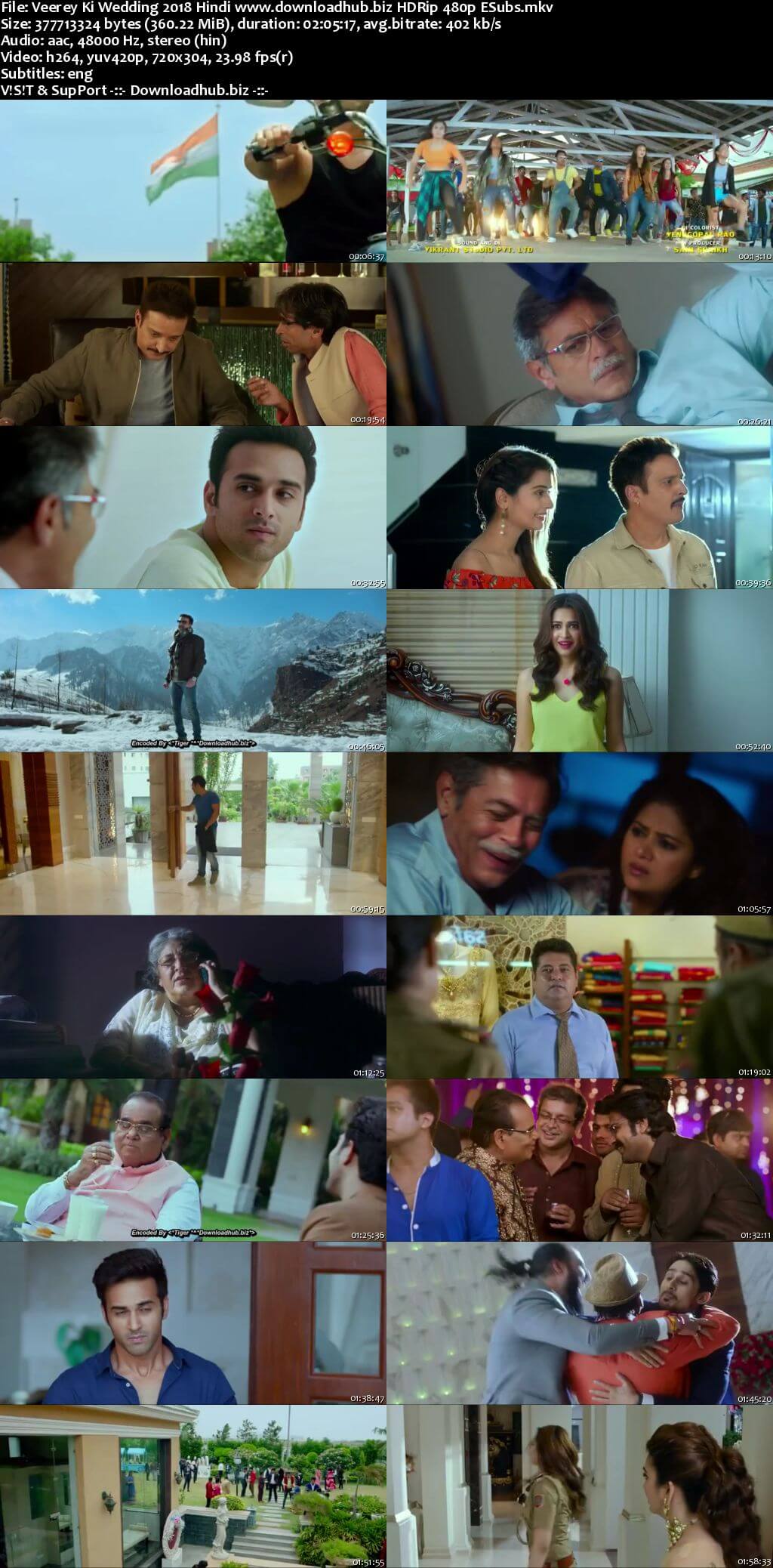 Veerey Ki Wedding 2018 Hindi 350MB HDRip 480p ESubs