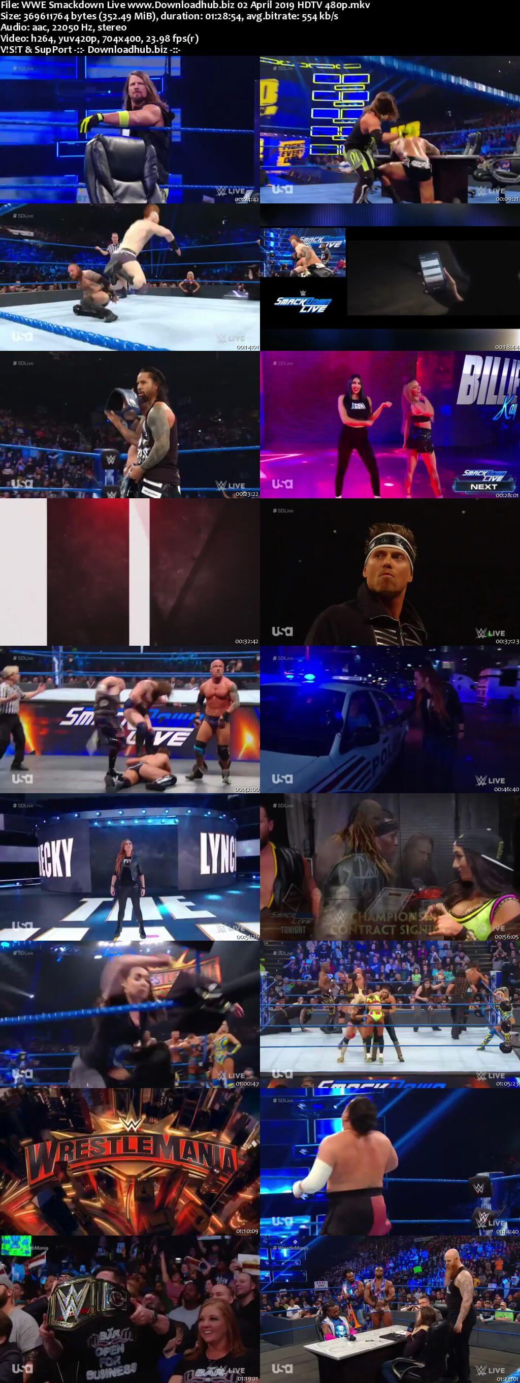 WWE Smackdown Live 2nd April 2019 300MB HDTV 480p