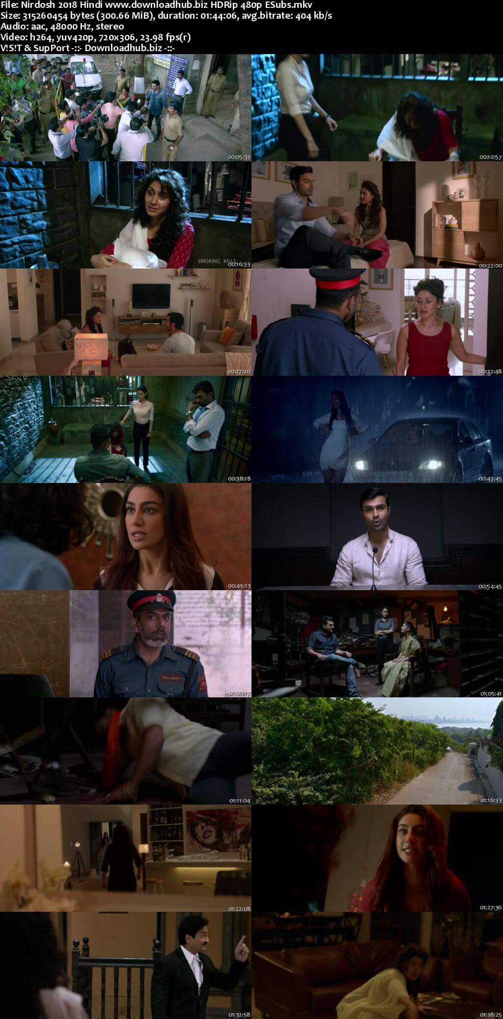 Nirdosh 2018 Hindi 300MB HDRip 480p ESubs