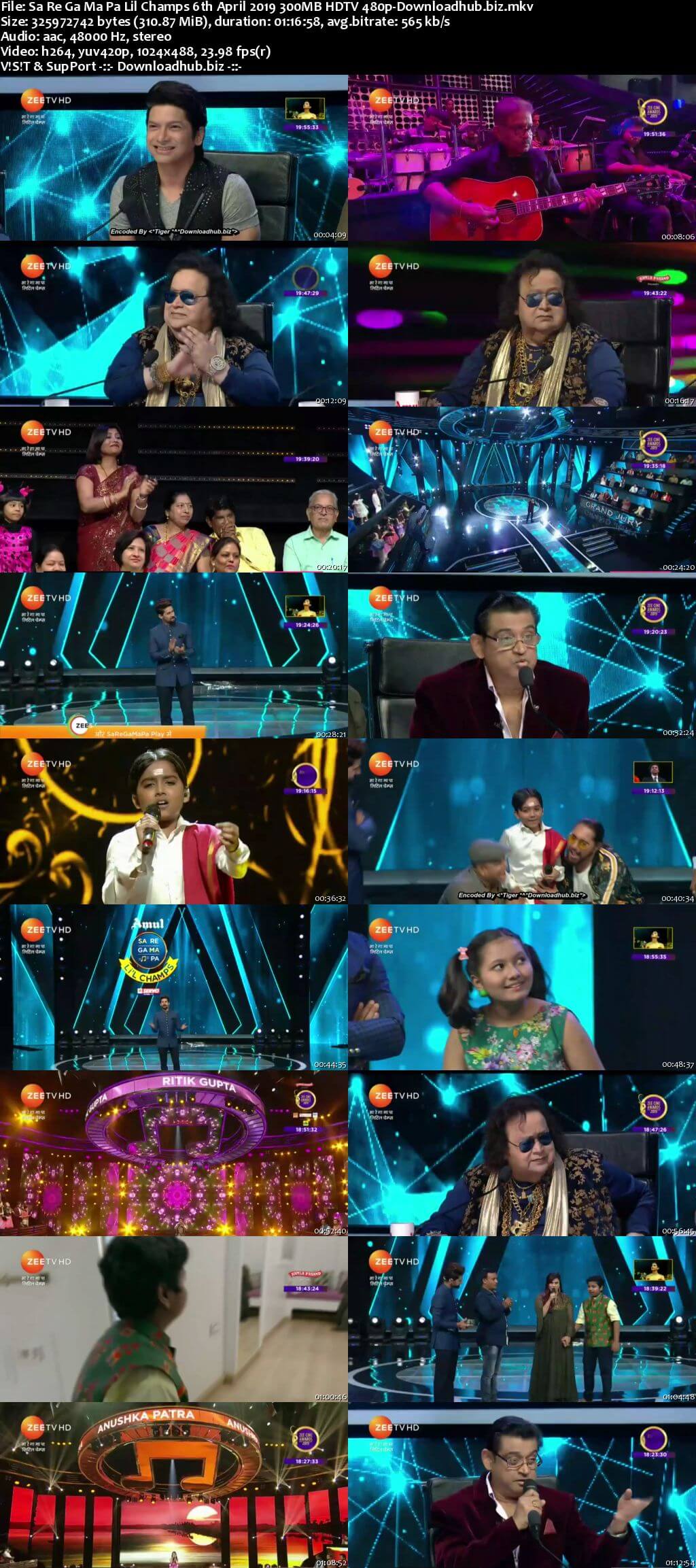 Sa Re Ga Ma Pa Lil Champs 06 April 2019 Episode 16 HDTV 480p