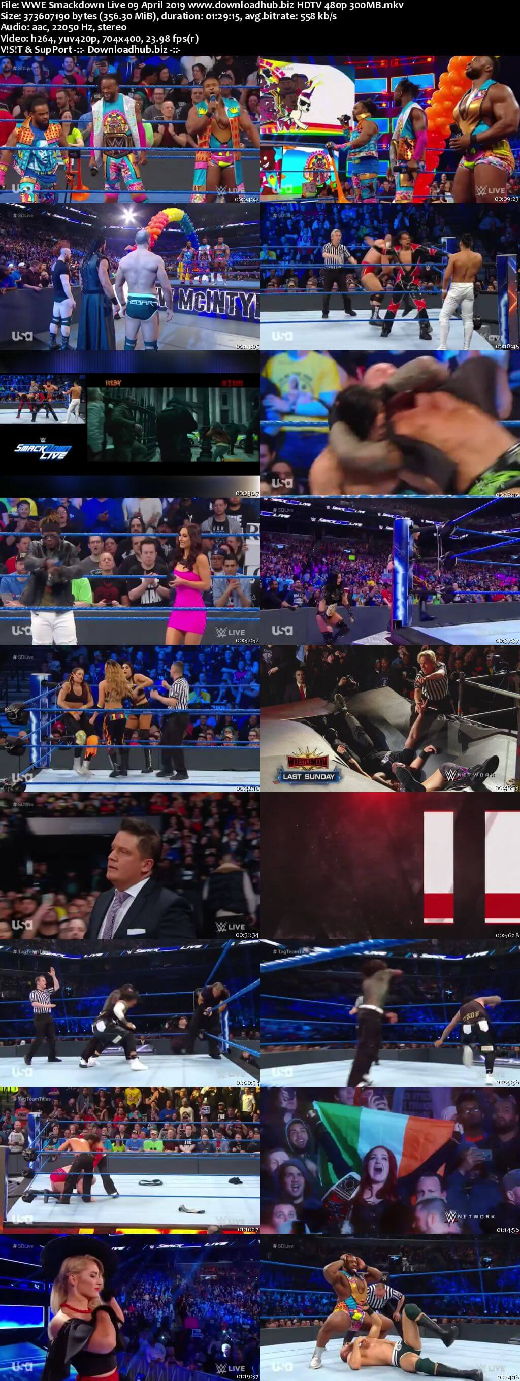 WWE Smackdown Live 9th April 2019 300MB HDTV 480p