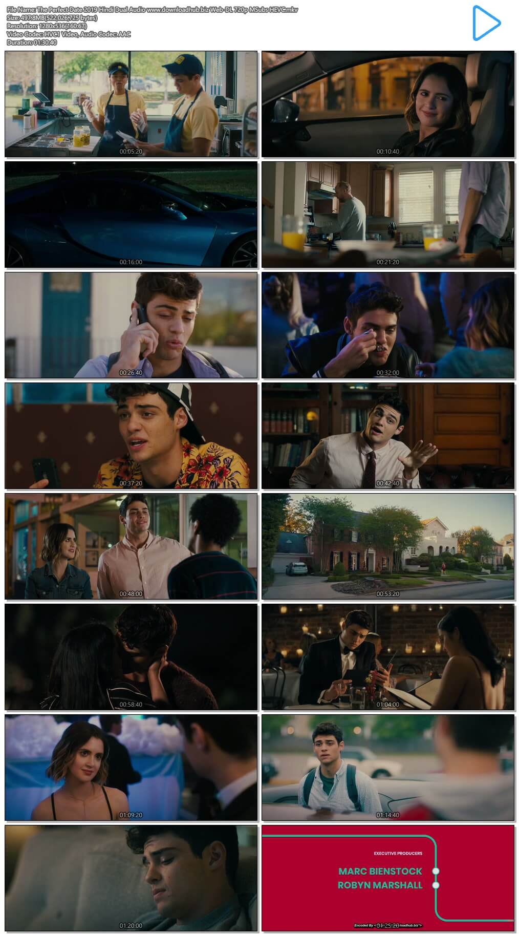 The Perfect Date 2019 Hindi Dual Audio 500MB Web-DL 720p MSubs HEVC