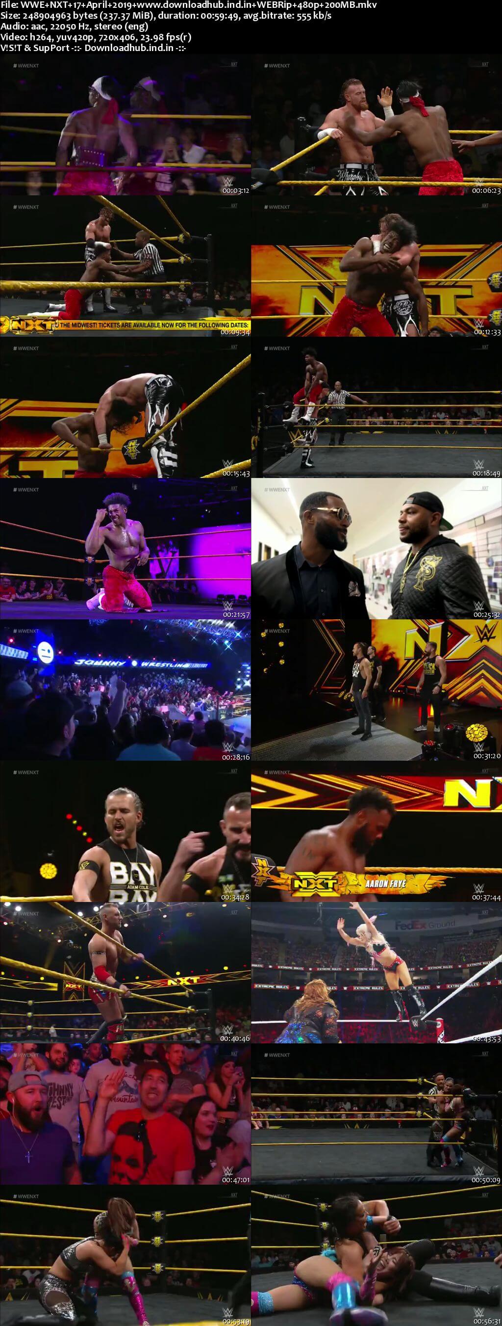 WWE NXT 17th April 2019 200MB HDTV 480p