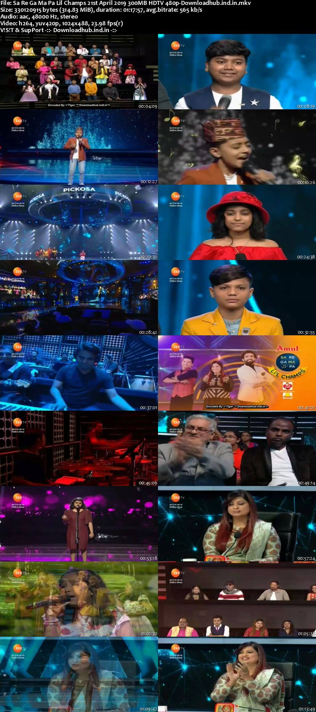 Sa Re Ga Ma Pa Lil Champs 21 April 2019 Episode 21 HDTV 480p