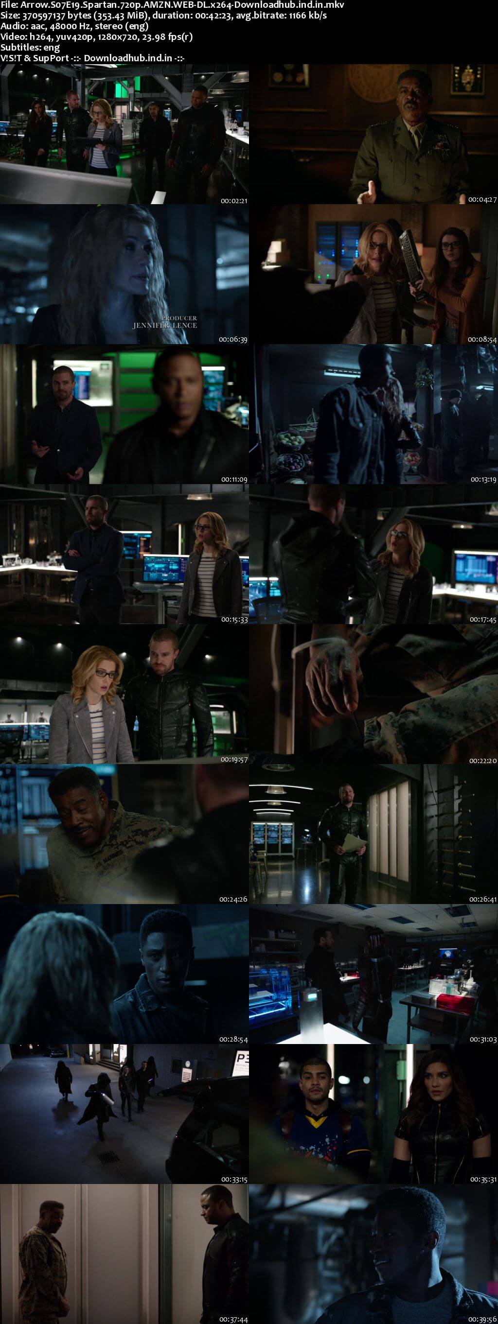 Arrow S07E19 350MB AMZN Web-DL 720p ESubs