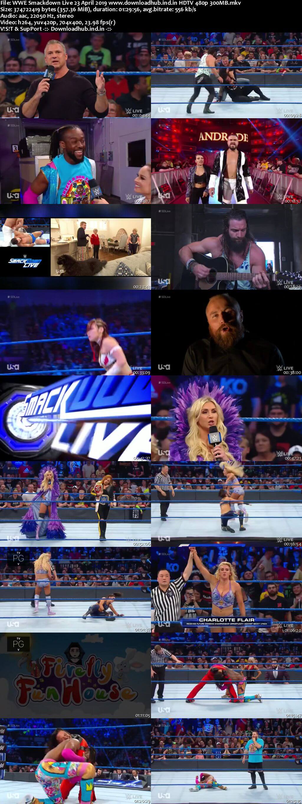 WWE Smackdown Live 23rd April 2019 300MB HDTV 480p