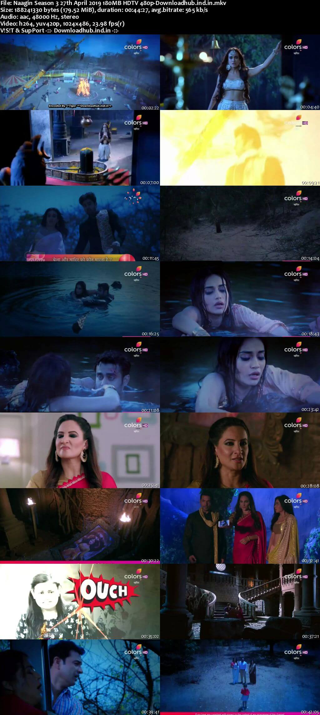 Naagin Season 3 27 April 2019 Episode 92 HDTV 480p