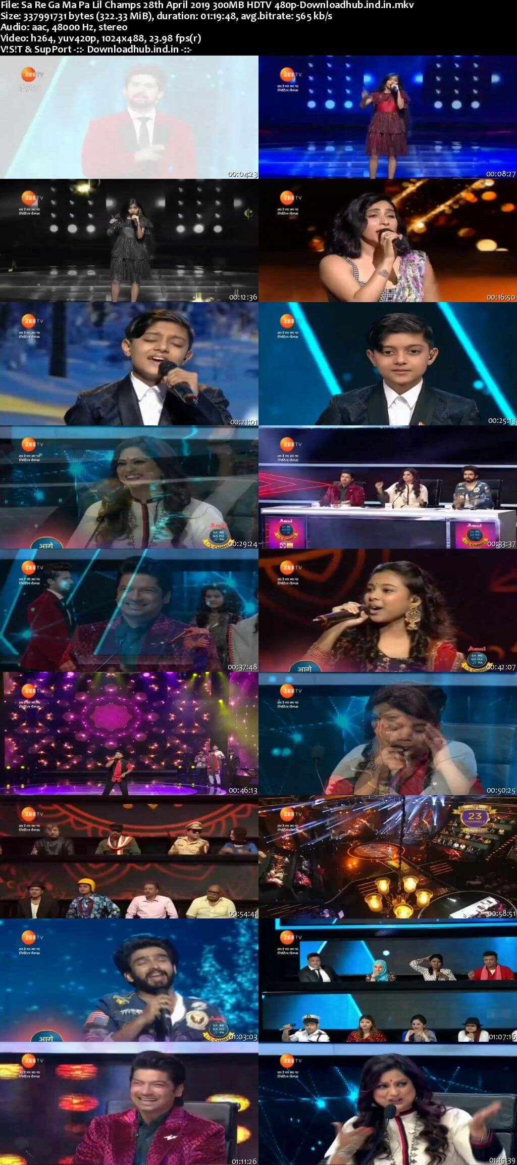 Sa Re Ga Ma Pa Lil Champs 28 April 2019 Episode 23 HDTV 480p