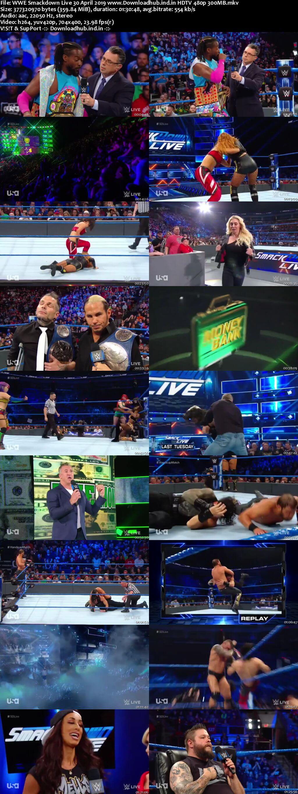 WWE Smackdown Live 30th April 2019 300MB HDTV 480p