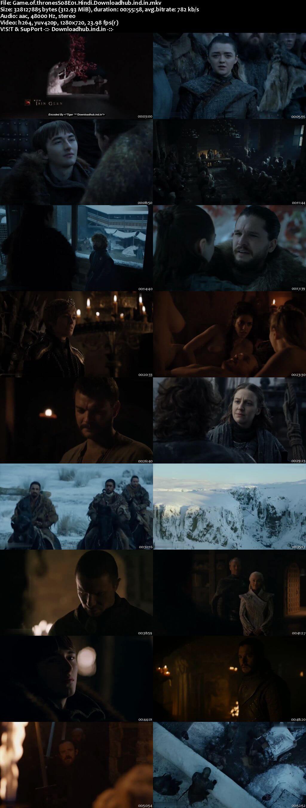 Game of Thrones S08 Complete Hindi Dubbed 720p HDRip x264