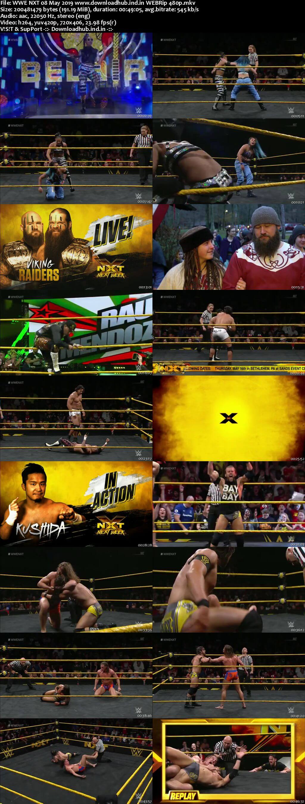 WWE NXT 8th May 2019 200MB HDTV 480p