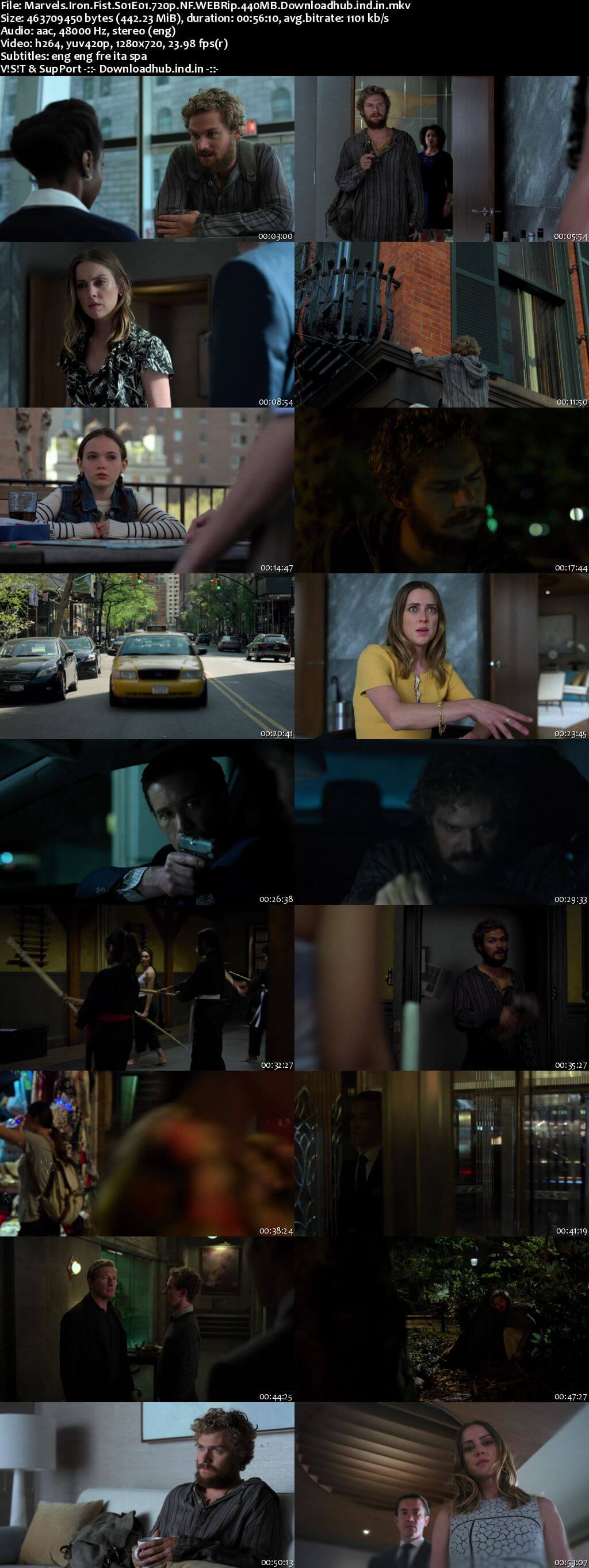 Iron Fist S01 Complete 720p NF Web-DL MSubs