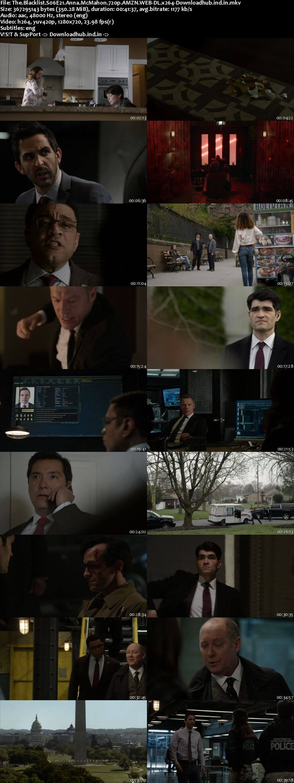 The Blacklist S06E21 350MB AMZN WEB-DL 720p ESubs