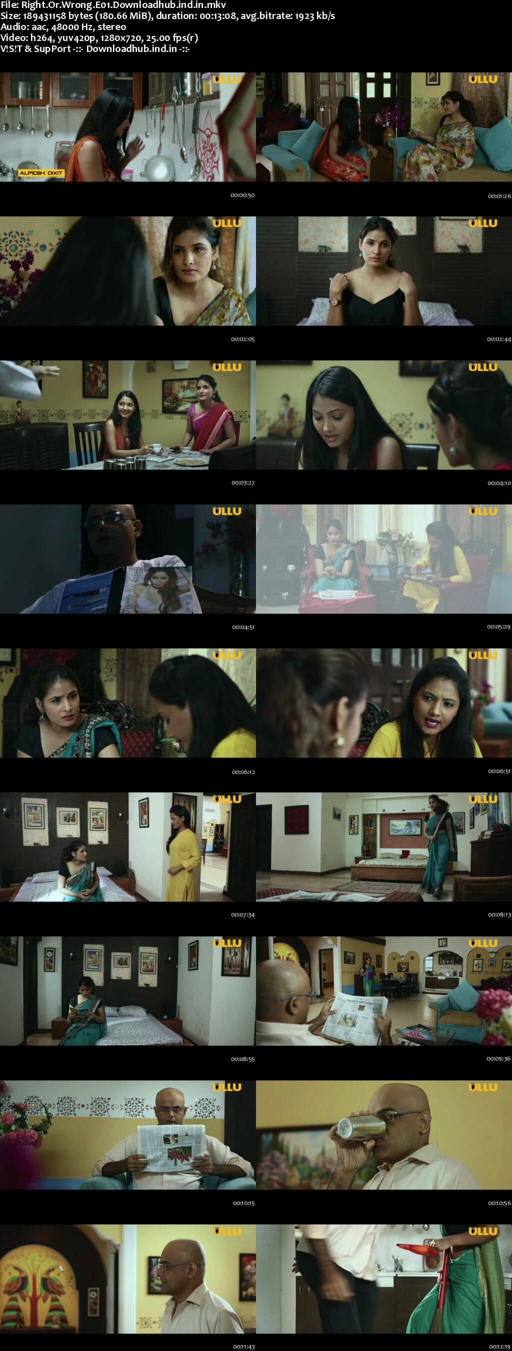 Right Or Wrong 2019 Hindi S01 ULLU WEB Series Complete 720p HDRip x264