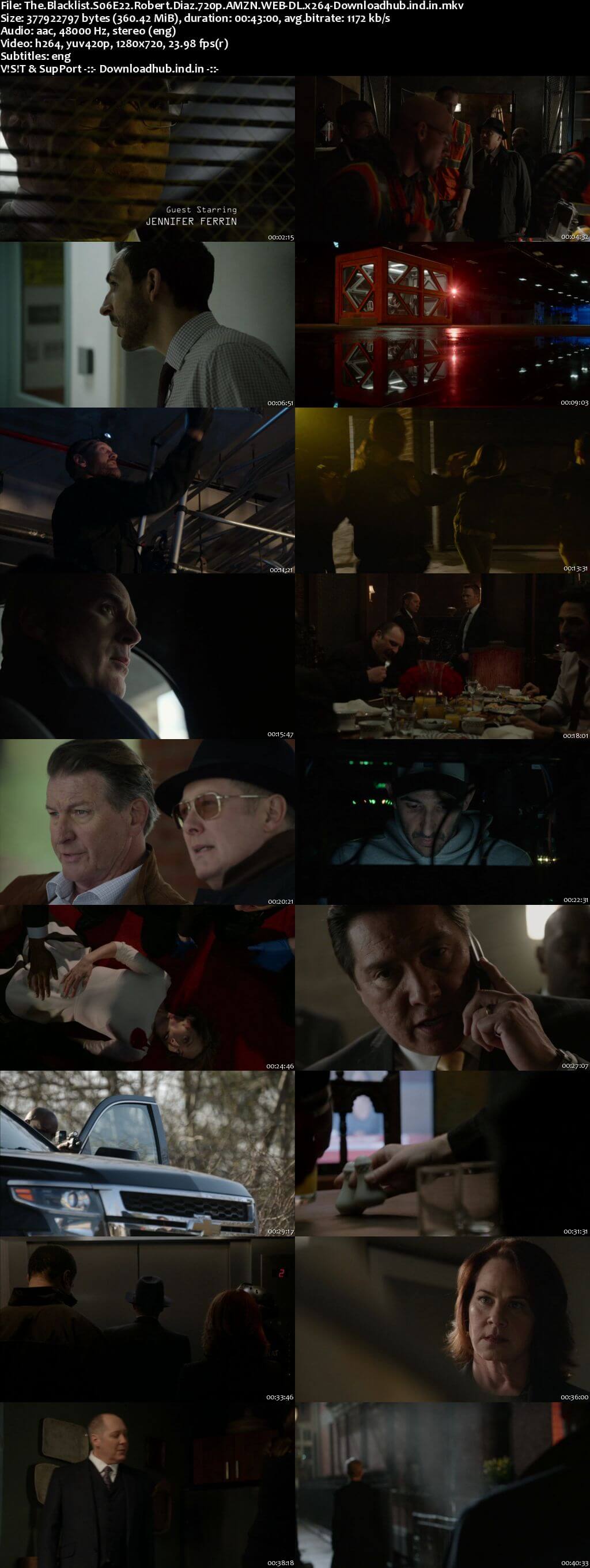 The Blacklist S06E22 350MB AMZN WEB-DL 720p ESubs