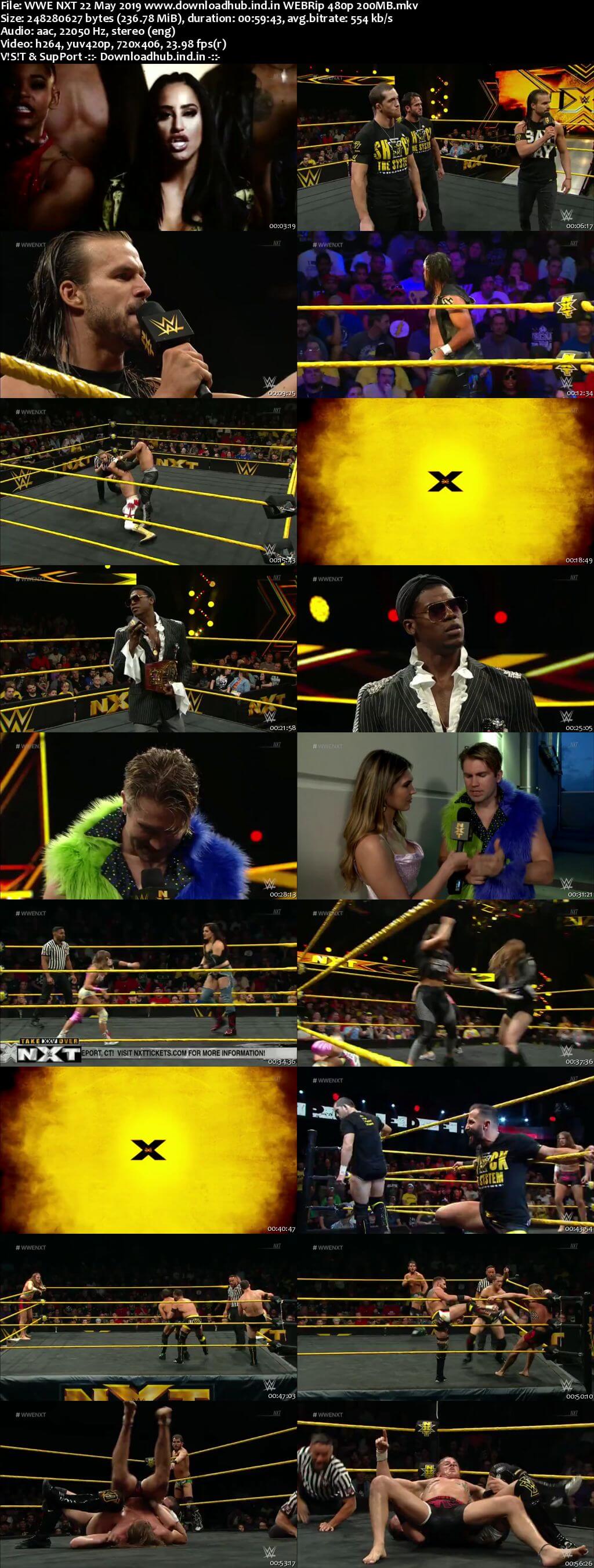 WWE NXT 22nd May 2019 200MB HDTV 480p