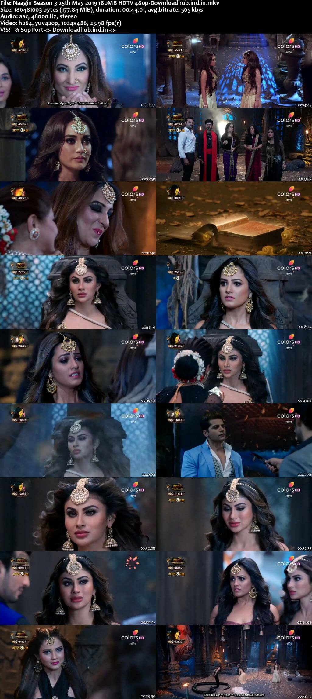 Naagin Season 3 25 May 2019 Episode 100 HDTV 480p