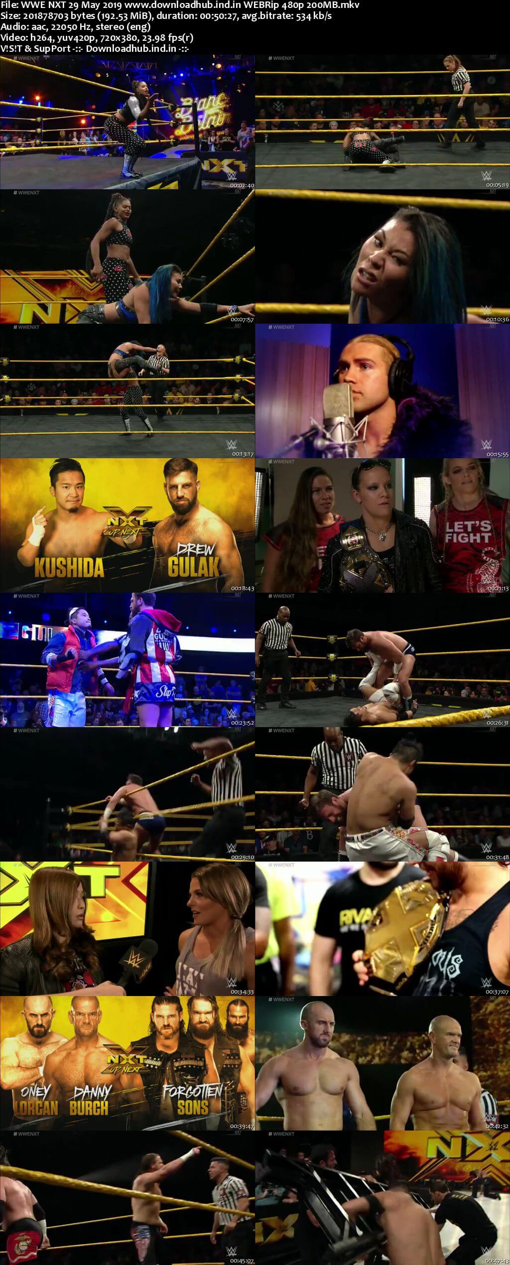 WWE NXT 29th May 2019 200MB HDTV 480p