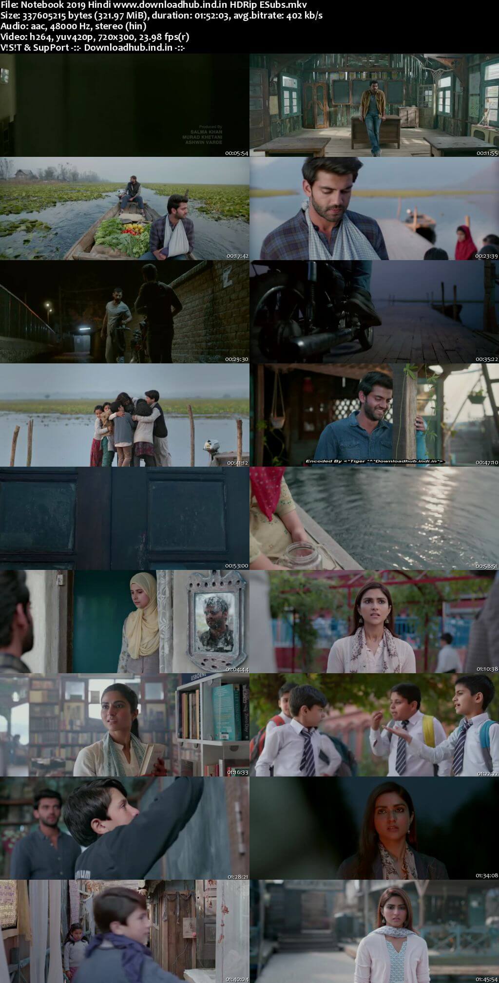 Notebook 2019 Hindi 300MB HDRip 480p ESubs