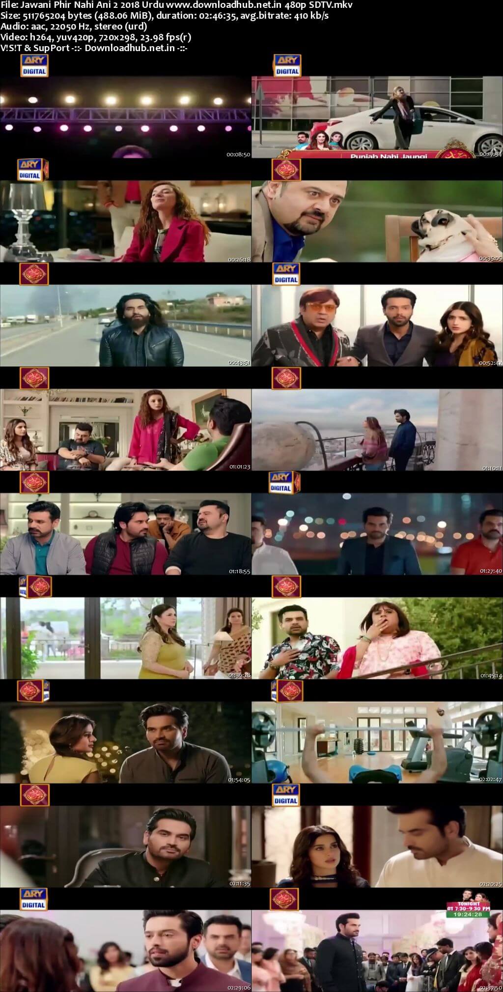 Jawani Phir Nahi Ani 2 2018 Urdu 450MB HDTV 480p