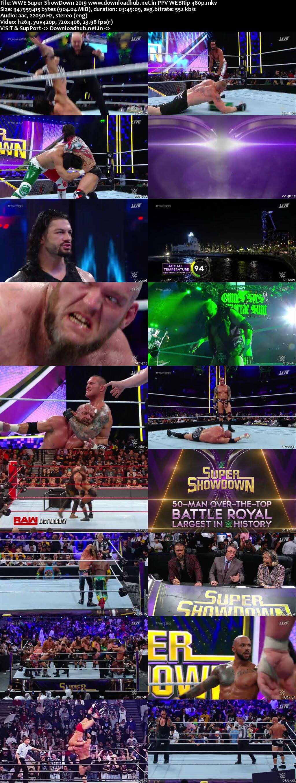 WWE Super Showdown 7th June 2019 900MB PPV WEBRip 480p