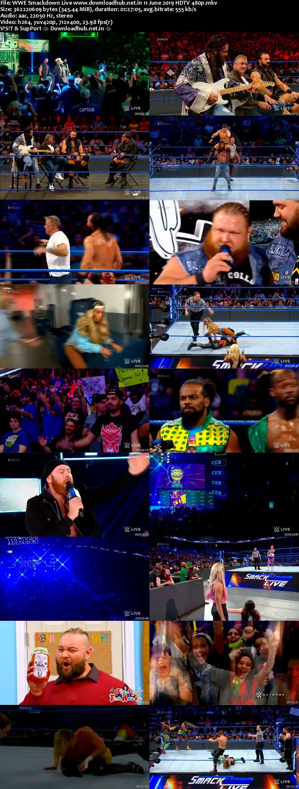 WWE Smackdown Live 11th June 2019 300MB HDTV 480p