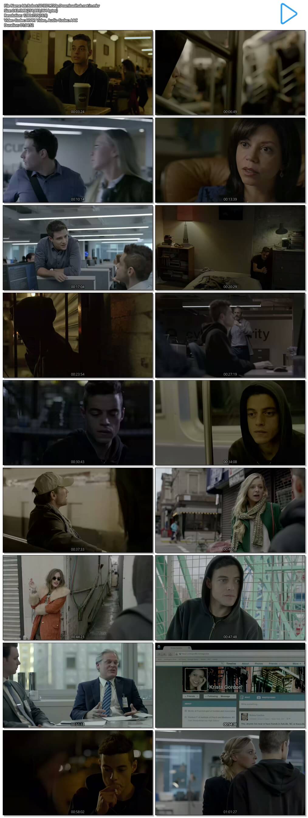 Mr Robot S01 Complete Hindi Dual Audio 720p BRRip x264