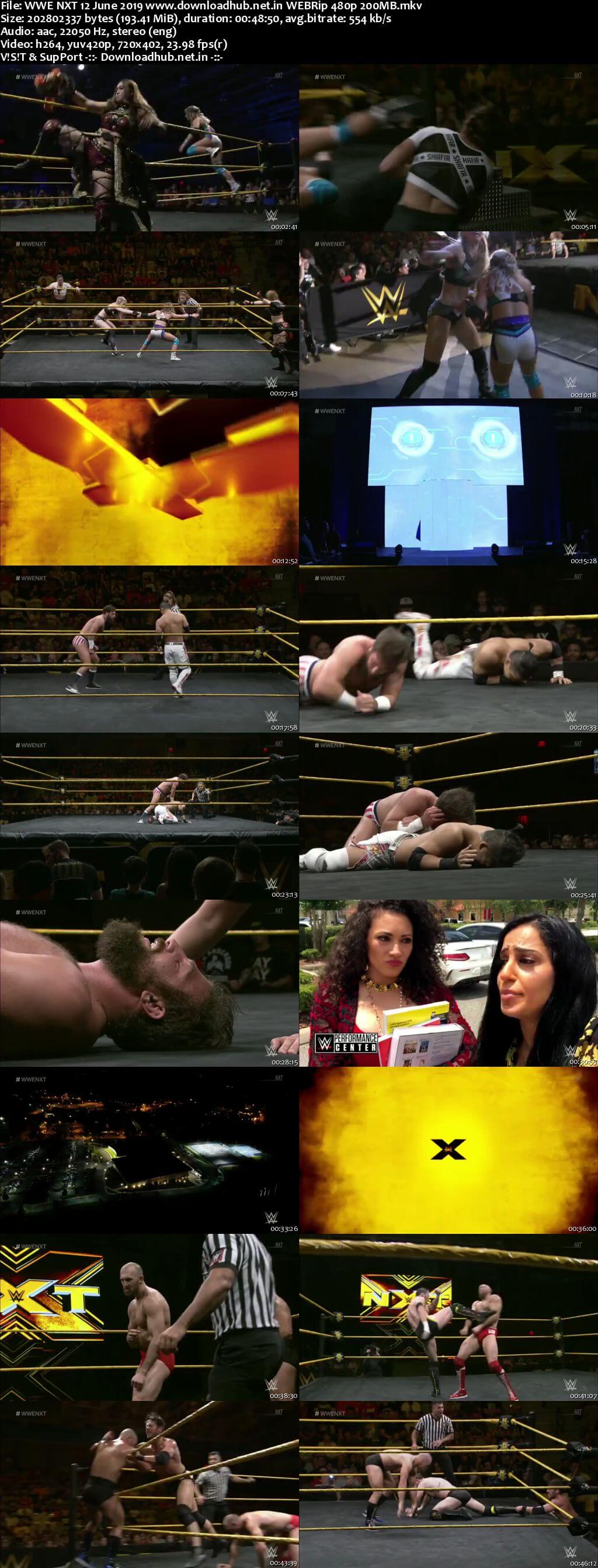 WWE NXT 12th June 2019 200MB HDTV 480p