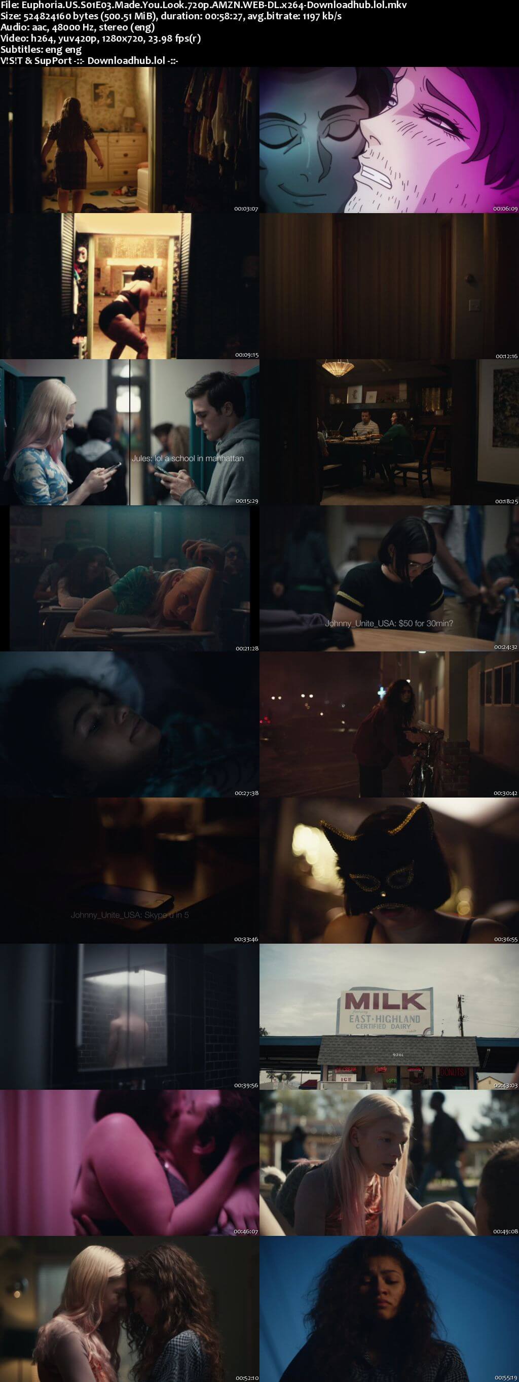 Euphoria S01E03 500MB WEB-DL 720p ESubs