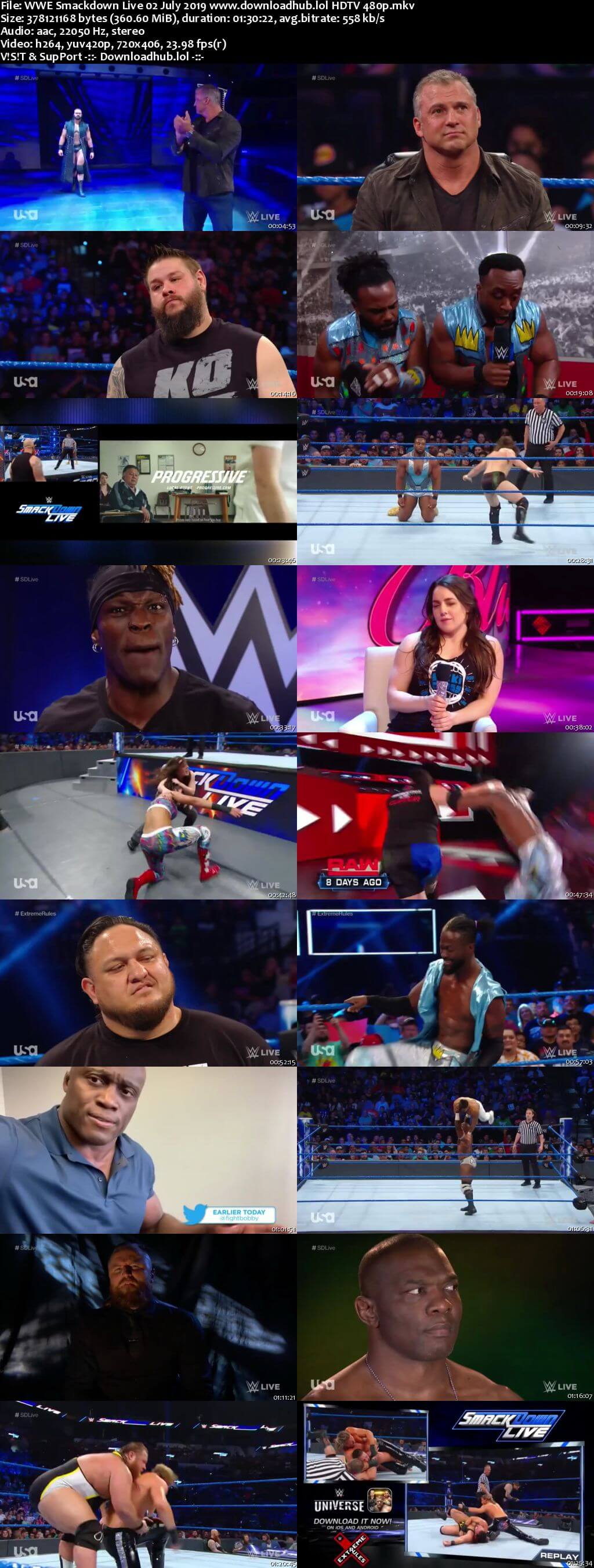 WWE Smackdown Live 2nd July 2019 300MB HDTV 480p