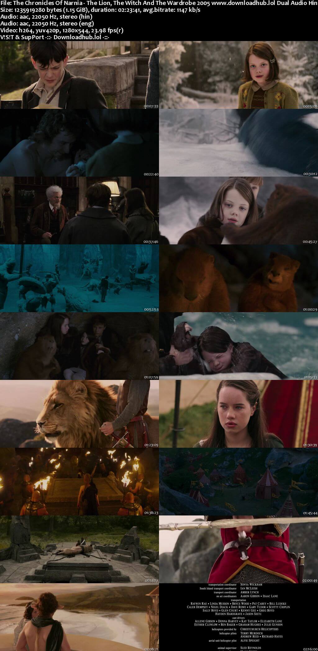 The Chronicles of Narnia The Lion the Witch and the Wardrobe 2005 Hindi Dual Audio 720p BluRay ESubs