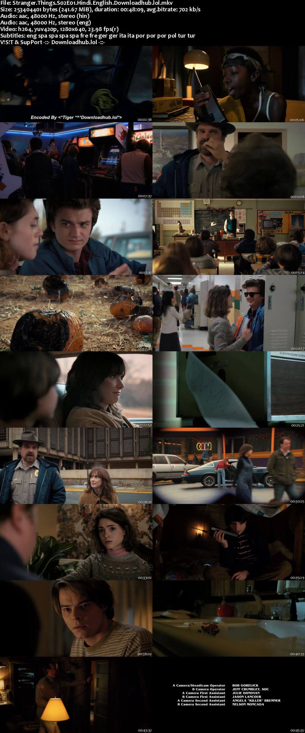 Stranger Things S02 Complete Hindi Dual Audio 720p Web-DL MSubs