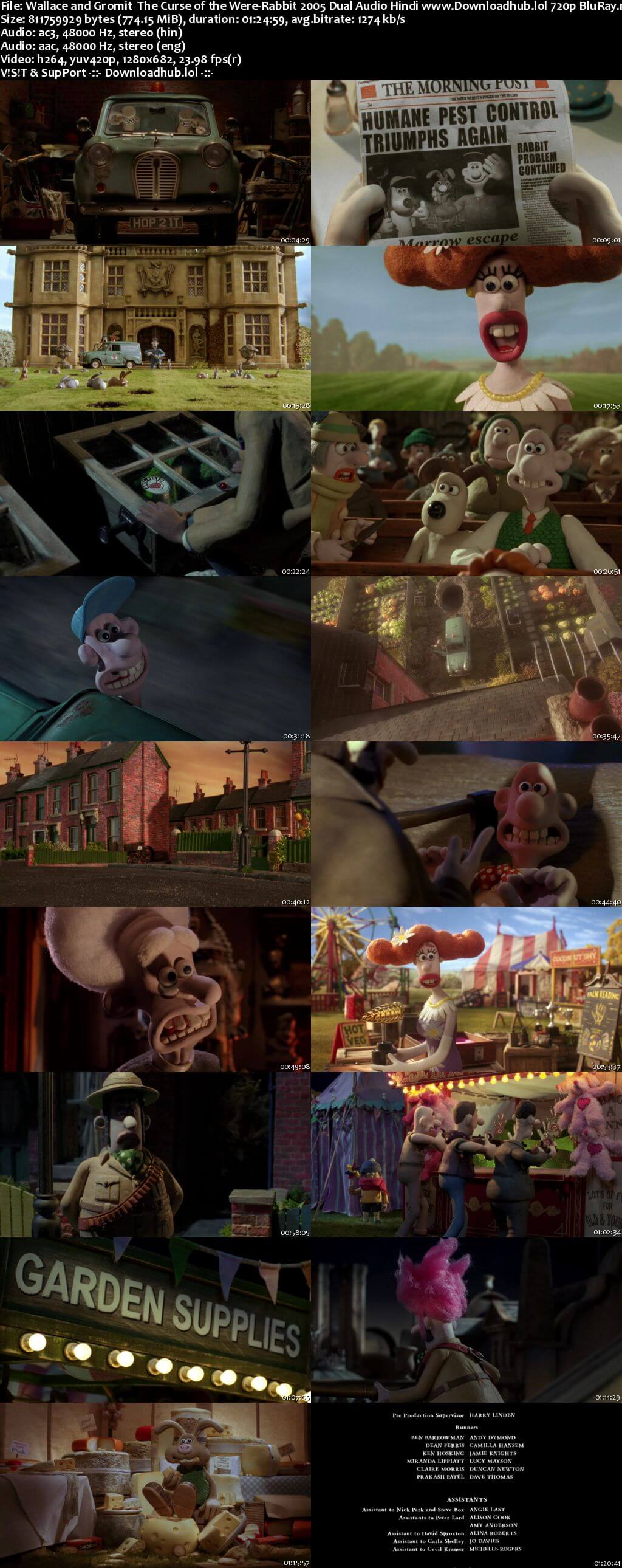 Wallace And Gromit The Curse of the Were Rabbit 2005 Hindi Dual Audio 720p BluRay ESubs