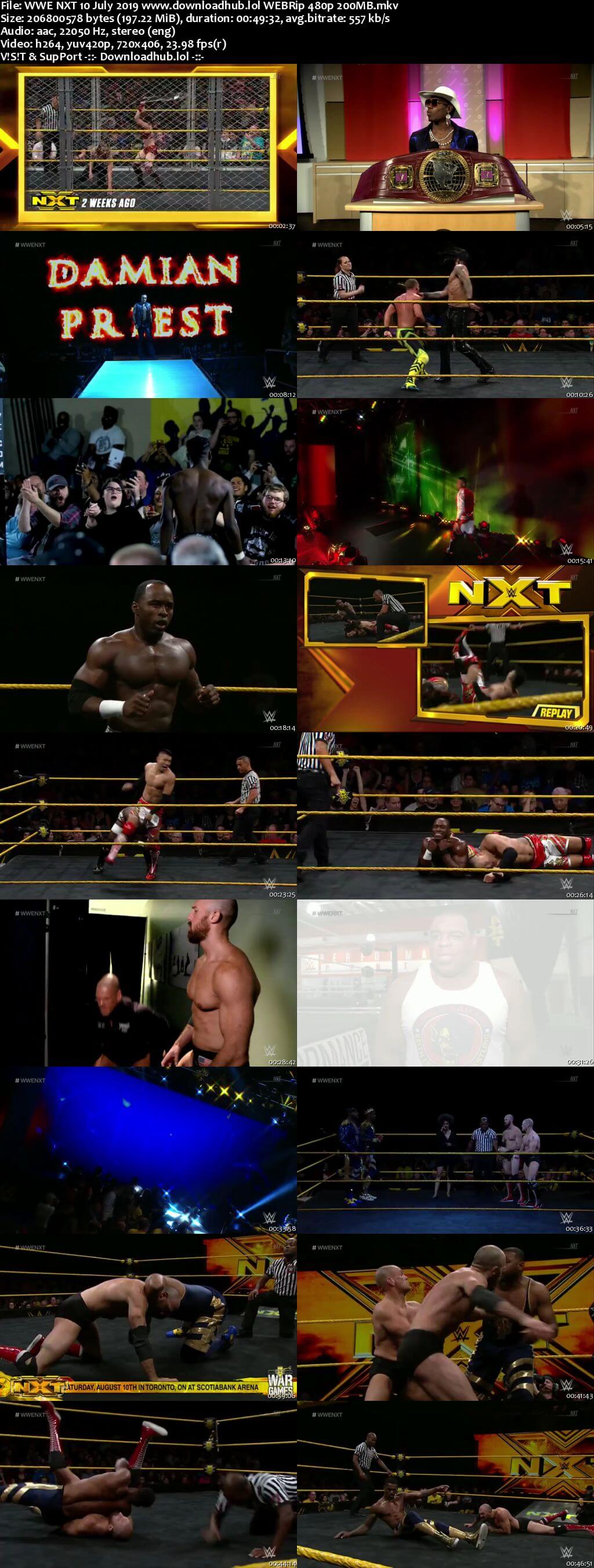 WWE NXT 10th July 2019 200MB HDTV 480p