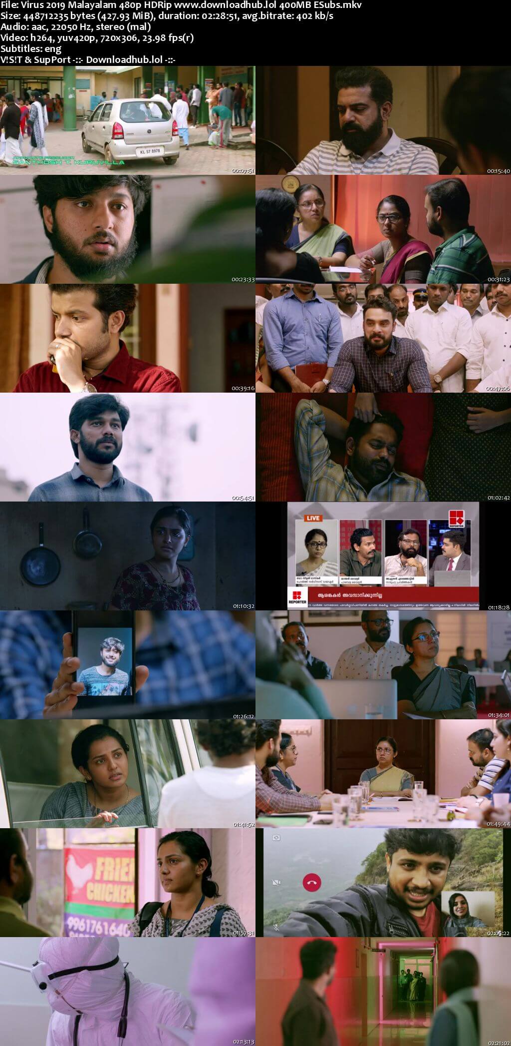 Virus 2019 Malayalam 400MB HDRip 480p ESubs