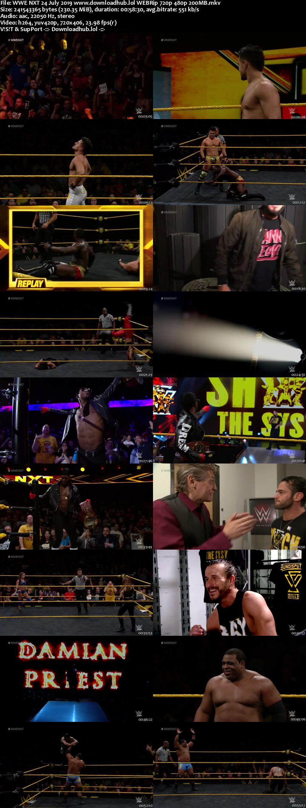 WWE NXT 24th July 2019 200MB HDTV 480p