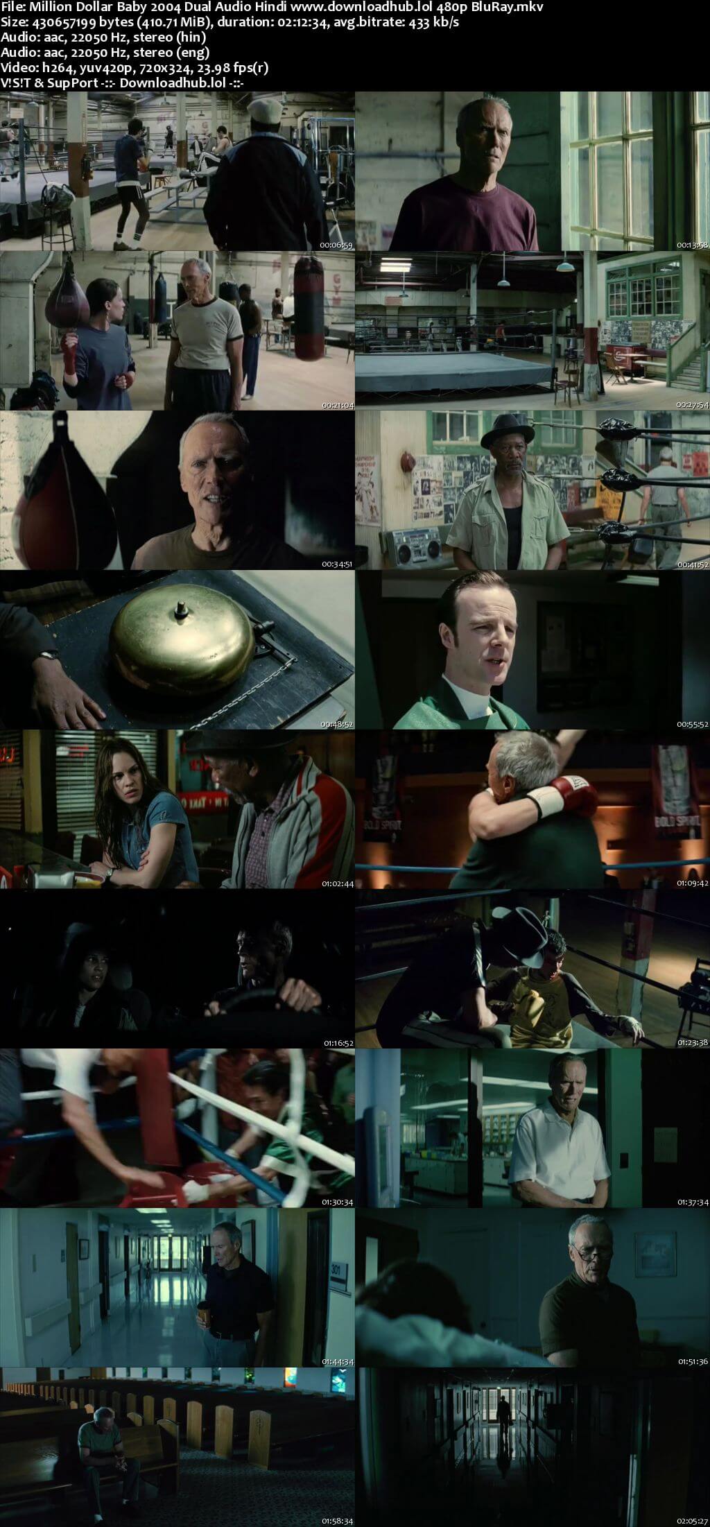 Million Dollar Baby 2004 Hindi Dual Audio 400MB BluRay 480p ESubs