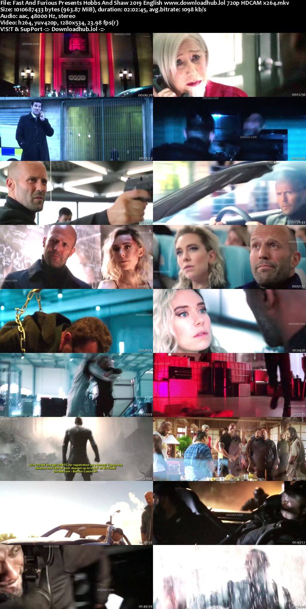 Fast And Furious Presents Hobbs And Shaw 2019 English 720p HDCAM x264