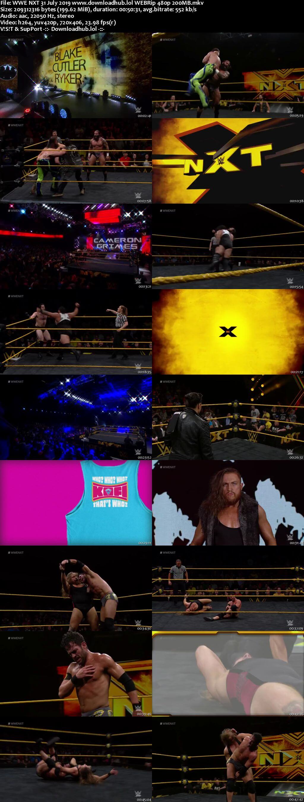 WWE NXT 31st July 2019 200MB HDTV 480p